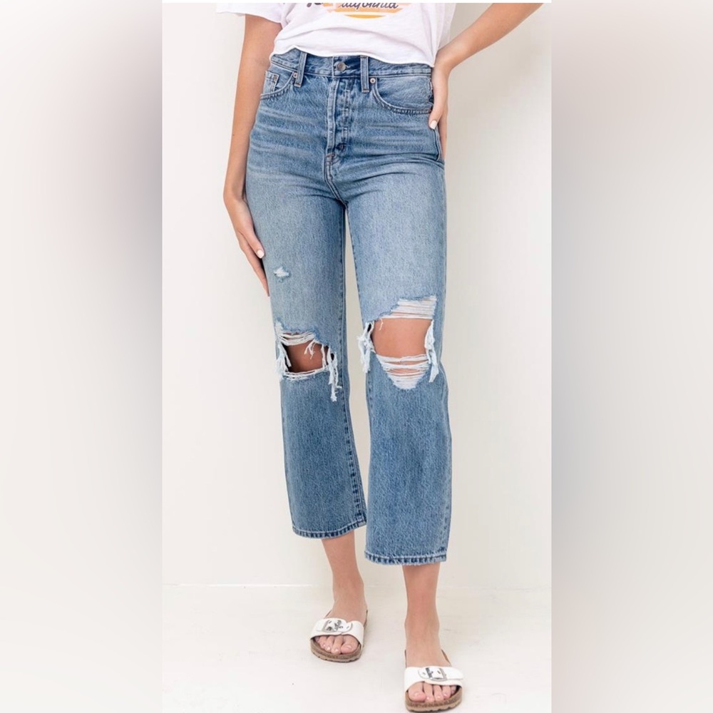 Pistola Cassie crop destructed Jean